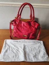 Marc by Marc Jacobs Classic Q Fran Leather Tote Shoulder Bag Raspberry Rare