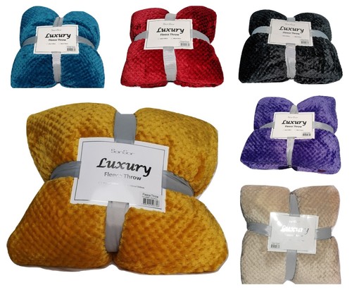 Waffle fleece throw - fleece, blanket