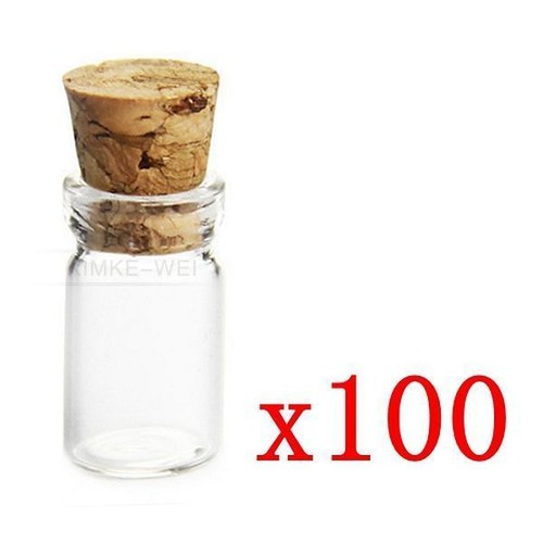 100x 5ml mini glass bottles - 100x,