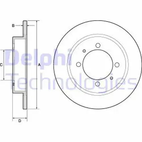 Brake disc solid bg3203 - solid,