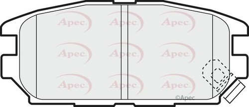 Apec rear brake pad - apec, for