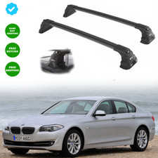 To Fits BMW 5-Series F10 Sedan 2010-2017  Roof Rack Cross Bar Black Fix Points