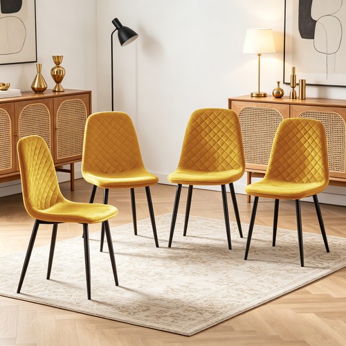 Set dining chairs velvet - set, of