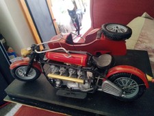 Zündapp with sidecar custom built model, unique. In Display Case