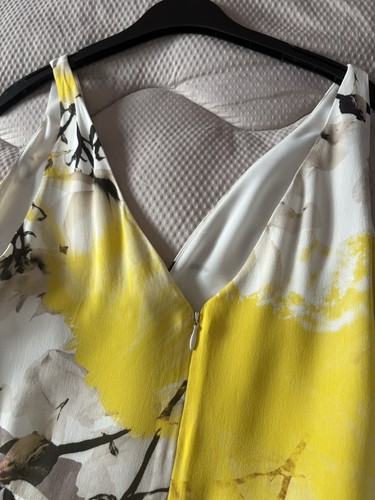 Yellow patterned reiss - yellow, dress