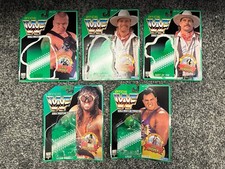 WWF Hasbro Green Cards x 5 Backings and 2 Bubbles