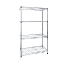 D 14''X W 36'' X H 72"-4 Shelf Chrome Wire Shelving 6ft Tall Racking Heavy Duty 