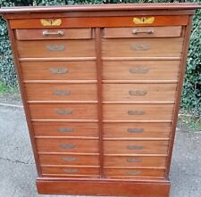 Unusual double  Tambour Front  Filing Cabinet Lectern top False drawer tambour