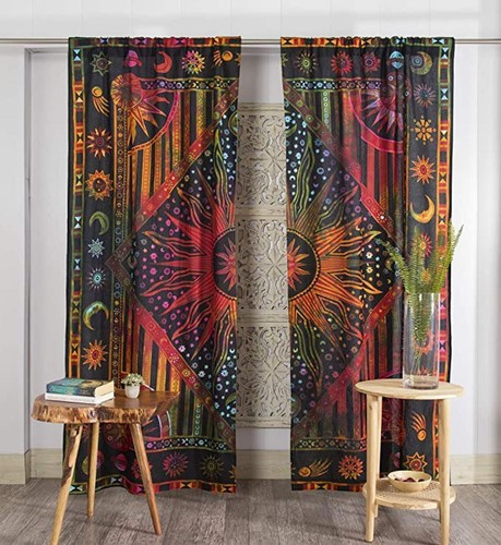 Indian tie dye - indian, curtain