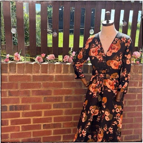 Zara autumnal black - black, floral