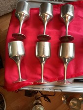 Siam Pewter stem Wine Goblets