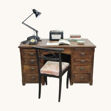 Solid Oak Antique Writing Desk