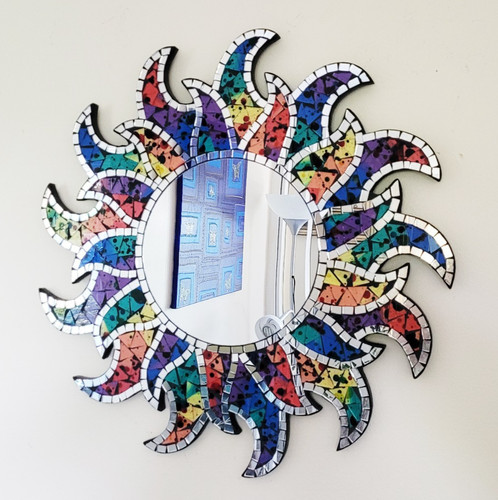 Multicoloured sun shaped - , wall