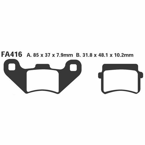 Pair pads ebc fa416tt pgo - pair,