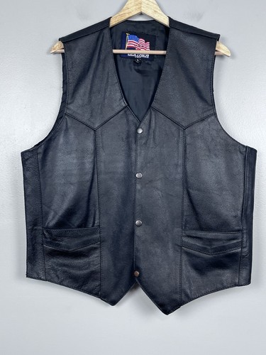 Usa leather men black - usa, 'club
