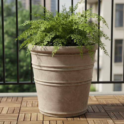 Stone effect plant pot - stone, outdoor