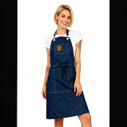 Denim apron artist - denim, workwear