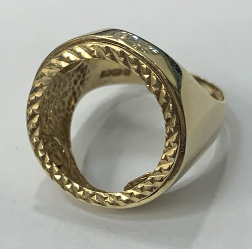 9ct gold half - 9ct, plain