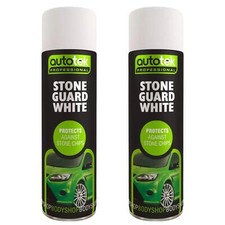 Autotek White Stone Guard Protects Against Chips Aerosol Spray Paint 500ml x2