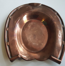 Joseph Sankey copper 1920s tray plate horseshoe Arts and Crafts JS&S British