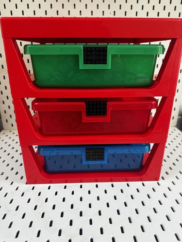 Official lego red drawer - lego, 3-drawer