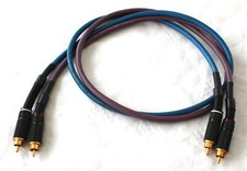 2 x Monacor low noise cable cable RCA cable each 1.0 meter cable Blue