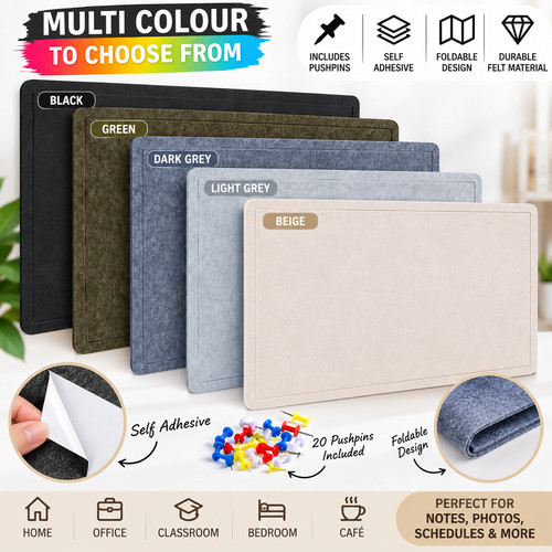Felt bulletin board foldable - felt,