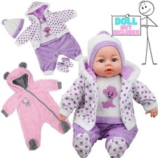 Set of Two 18" Baby Doll Pink and Purple Clothes Doll Outfits Jumpsuit BiBi Doll