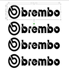 4 STICKERS SMALL MODEL BREMBO 12X45mm each