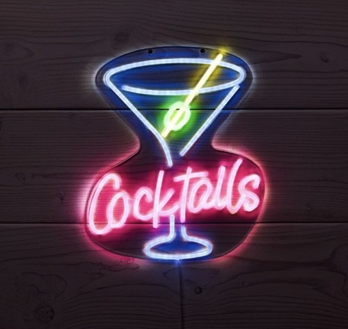 Neon sign for - sign, and