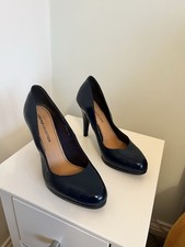 Size 6 Navy Patent Court Shoes