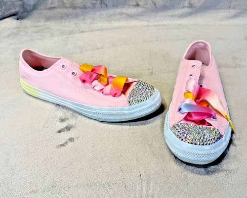 Custom pink bling - bling, converse