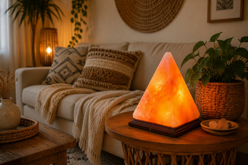 Himalayan pink salt pyramid - pink,
