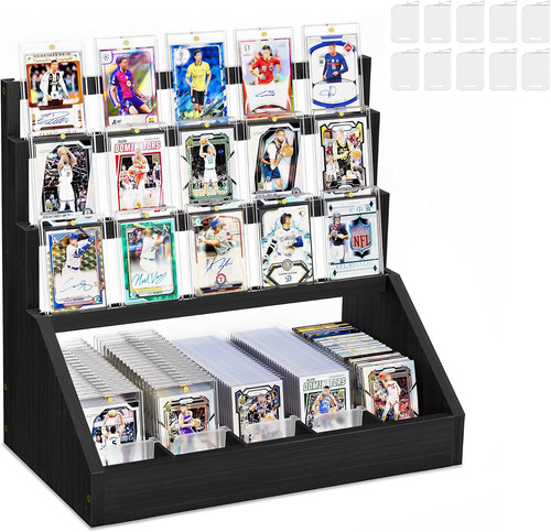 Tier trading card display - 3-tier,
