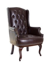 High Back Chesterfield Winged Armchair Chair