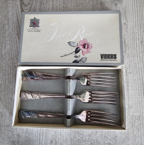 Viners silver rose set 6 - viners,
