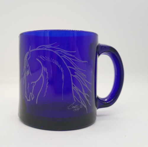 Cobalt blue glass - cobalt, mug
