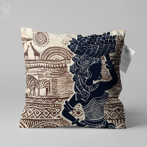 Ethnic african pillow cover - ethnic,