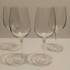 Set of 4 Luigi Bormioli Large Red Wine Glasses Elegant Slim Stems 