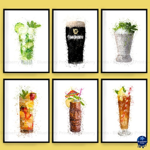Drink and cocktail prints - and,