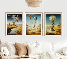 Salvador Dali Set of 3 Unframed Prints Pictures A5 A4 A3 Exhibition Gallery Art