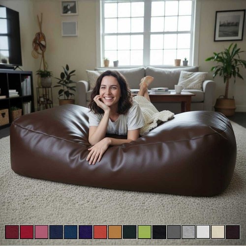 Beanbag bed faux leather seat - beanbag,