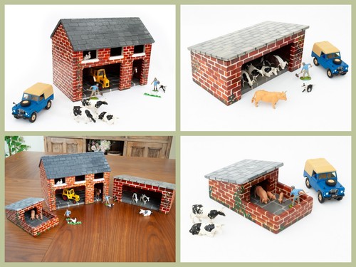 Wooden toy farm hand built - toy,