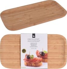 Bamboo Wooden Serving Small Tray 25cm Solid Wood Platter Breakfast Tea Trays