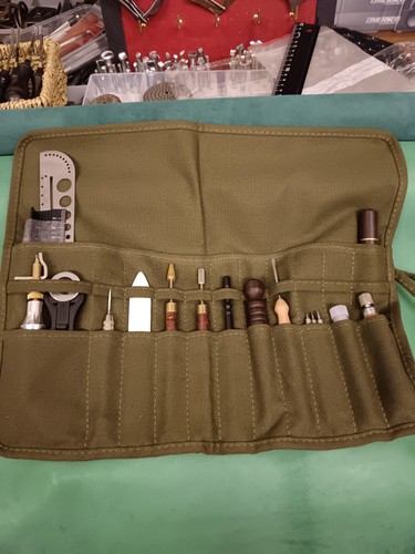 Leatherworking tool roll - leatherworking,