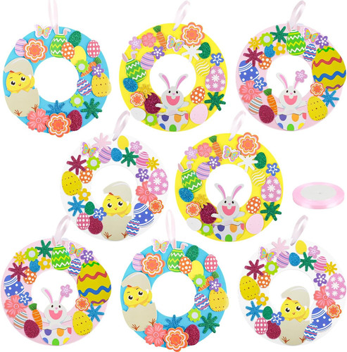 Easter wreath craft kit - wreath, 8