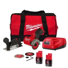 Milwaukee M12FCOT-202X M12 FUEL Cut-Off Tool 2X 2.0Ah, Charger & Tool Bag