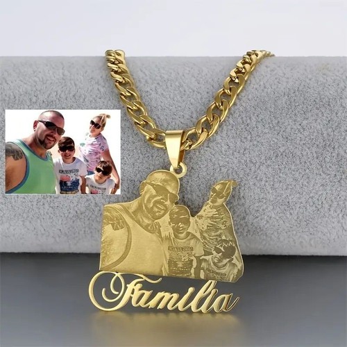 Personalised photo name tag - photo,