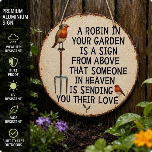 Robin memorial garden sign - robin,