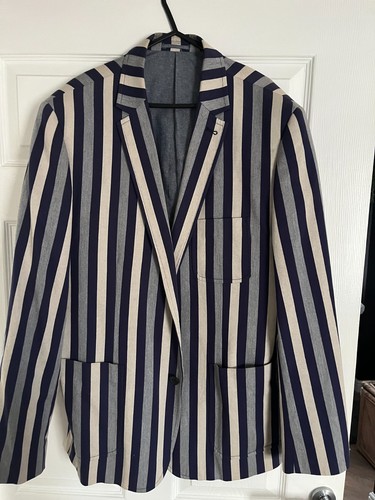 Mens blue white grey boating - &,
